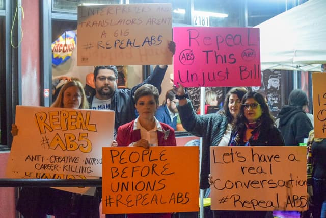 Workers Affected by AB 5 Confront Assemblymember Gonzalez-Fletcher