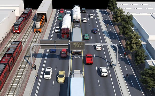 Proposed Truck Road Lane to Reduce Traffic Near Port