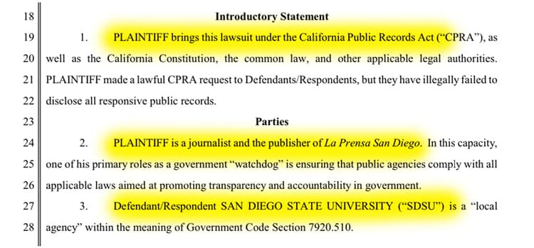 SDSU lawsuit