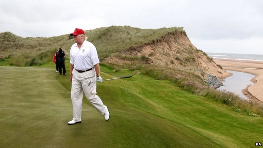Donald Trump golfing in Ireland